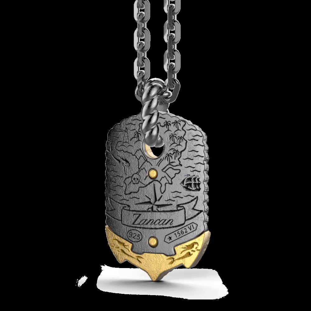 Zancan Collana Zancan in argento brunito con ancora Consegna Veloce