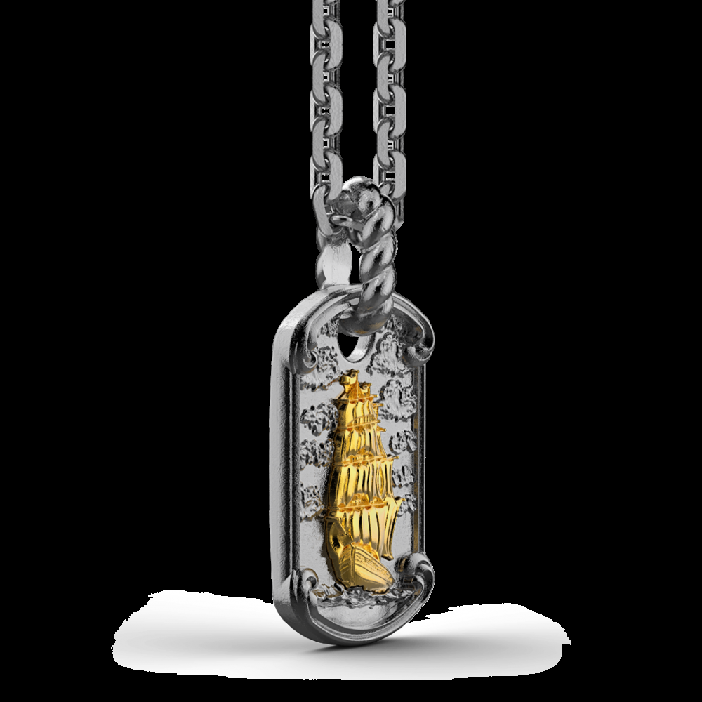 Zancan Collana Zancan in argento brunito con veliero Ultimo giorno