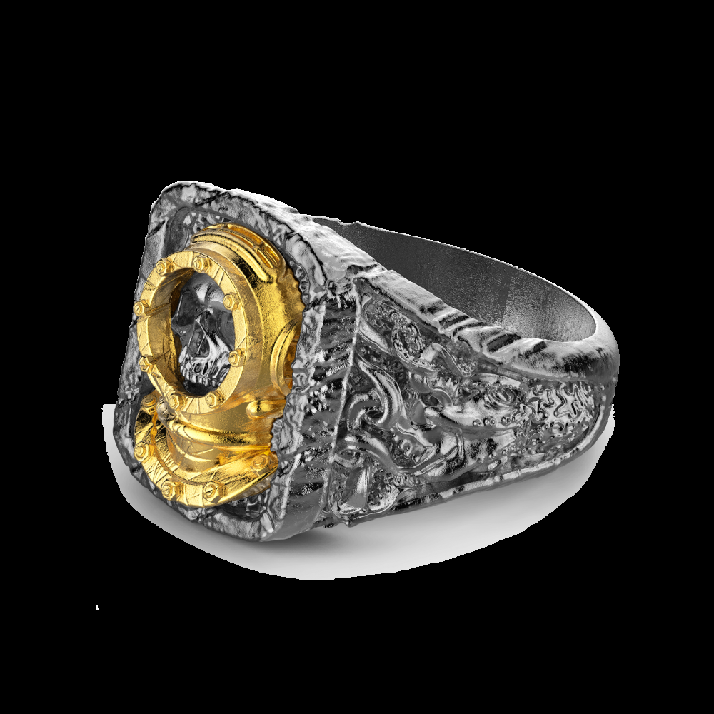 Zancan Anello Zancan in argento brunito con sub Prezzo Ridotto