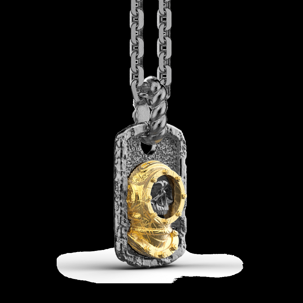 Zancan Collana Zancan in argento brunito con sommozzatore Fino al 65% di sconto