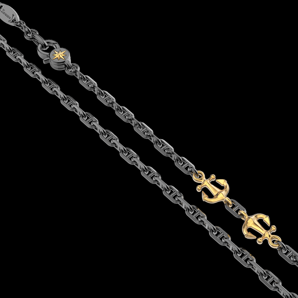 Zancan Collana in argento con ancore Economico