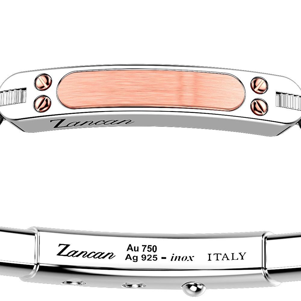 Zancan Bracciale Zancan in argento con inserti in oro 18k e kevlar In Vendita