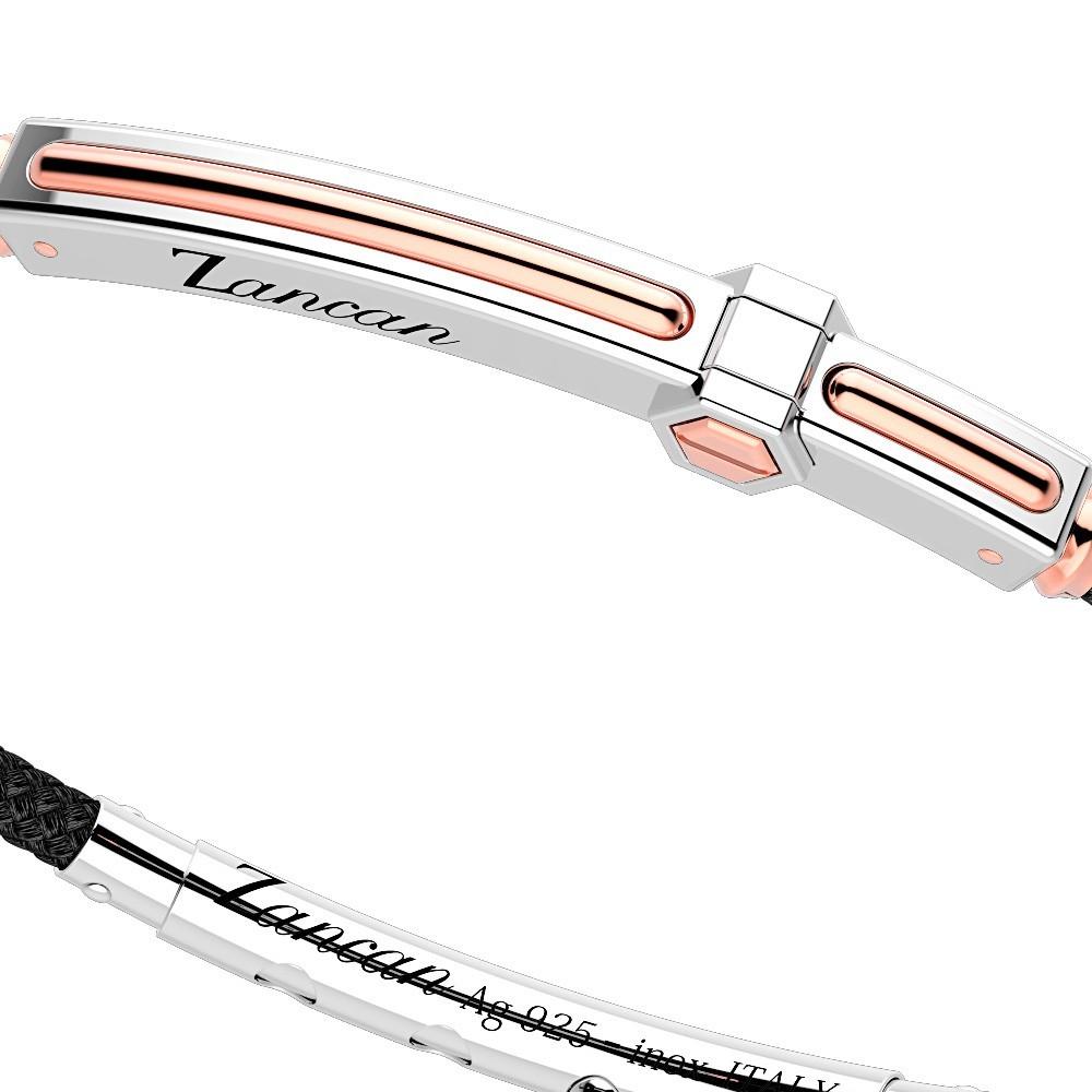 Zancan Bracciale Zancan in argento con inserti in oro 18k e kevlar Saldi
