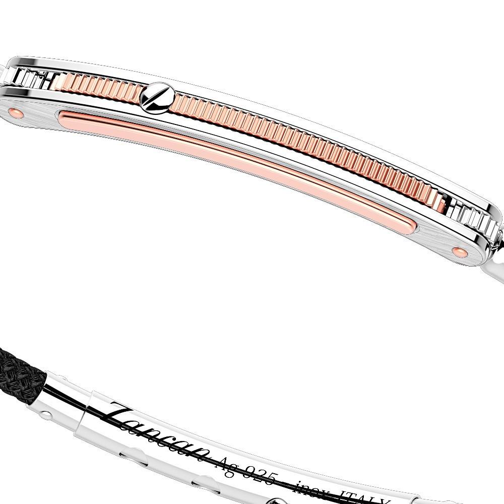 Zancan Bracciale Zancan in argento con inserti in oro 18k e kevlar Nuova