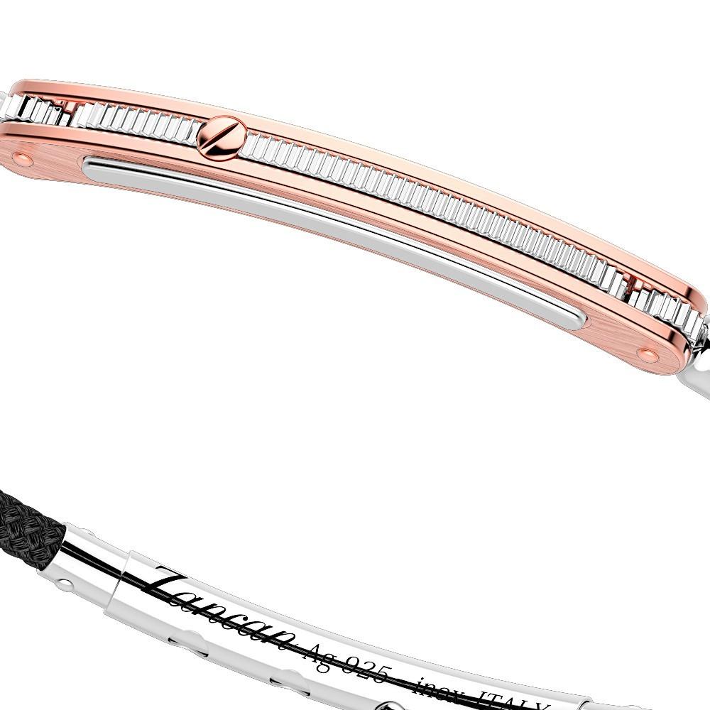 Zancan Bracciale Zancan in argento con inserti in oro 18k e kevlar Moda