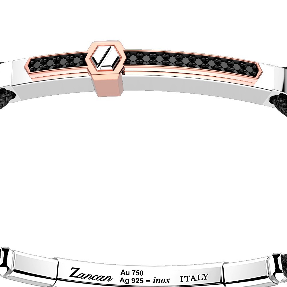 Zancan Bracciale Zancan in argento con inserti in oro 18k pietre e kevlar 2025