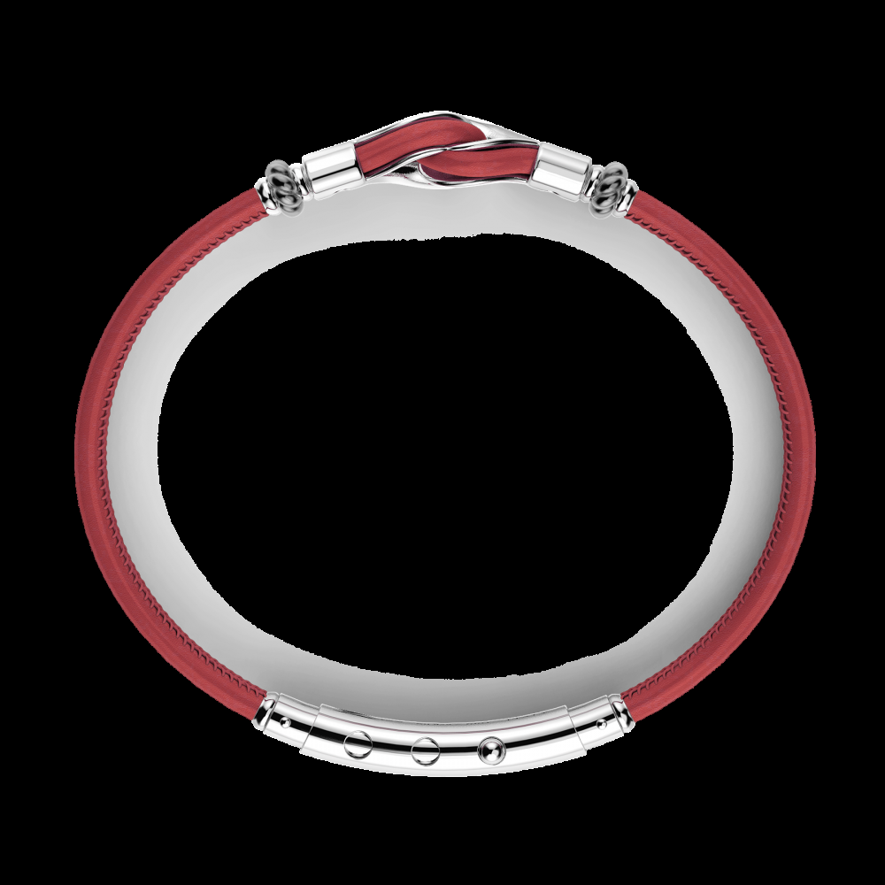 Zancan Bracciale Zancan in pelle naturale con nodo in argento Acquista Ora