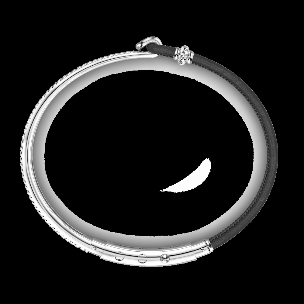 Zancan Bracciale Zancan in argento e pelle naturale Affare Del Giorno