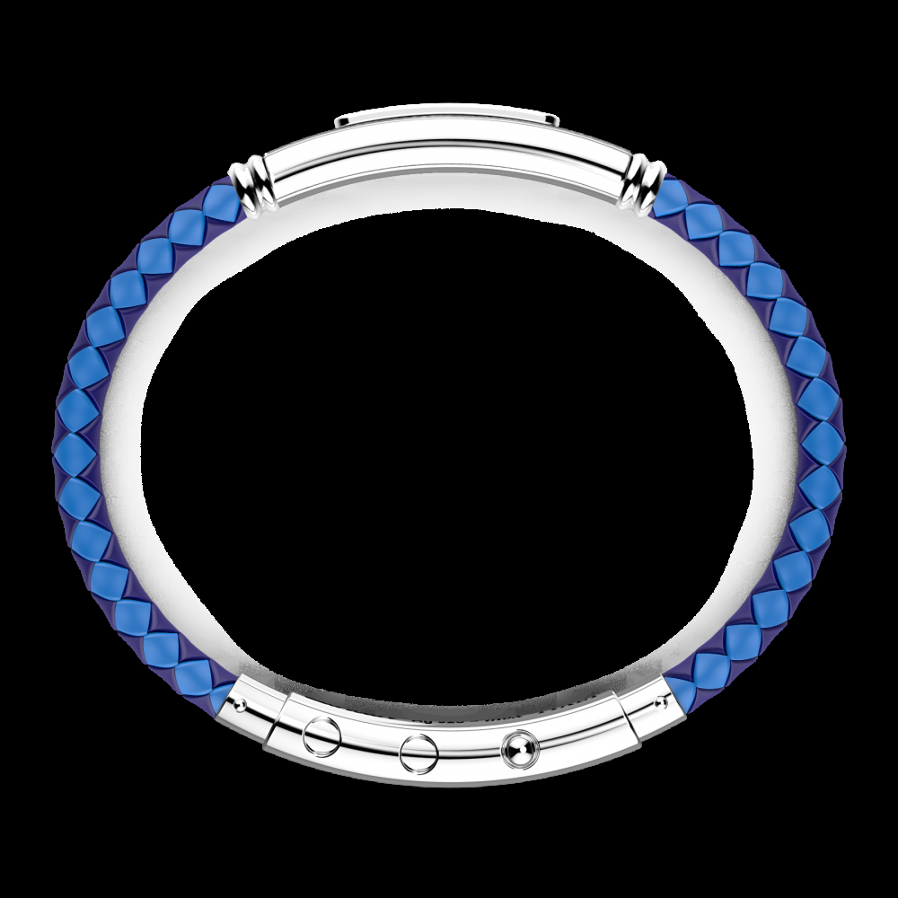 Zancan Bracciale Zancan in silicone con targa in argento e pietre nere Offerta