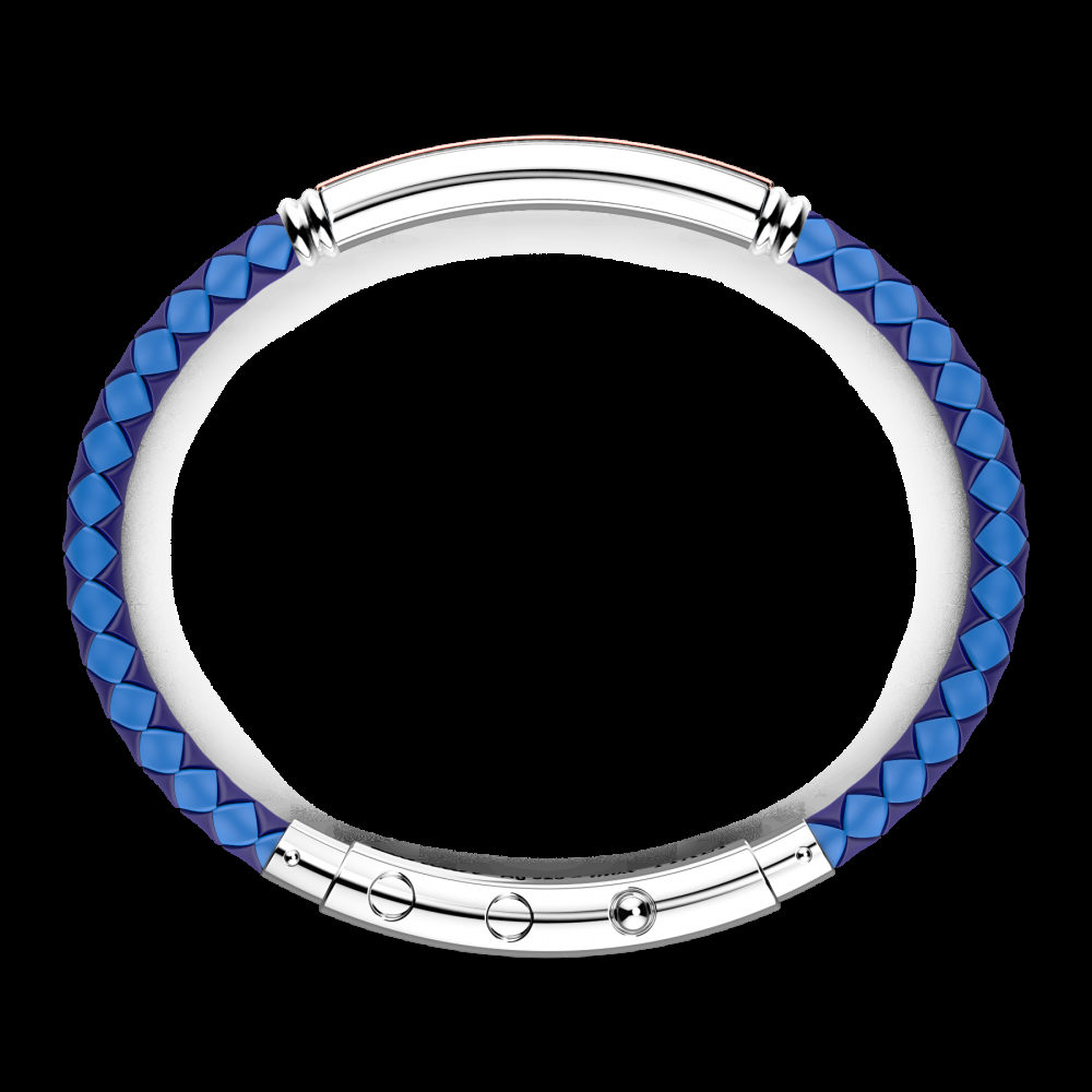 Zancan Bracciale Zancan in silicone nero con targa in argento e dettagli in oro rosa Online