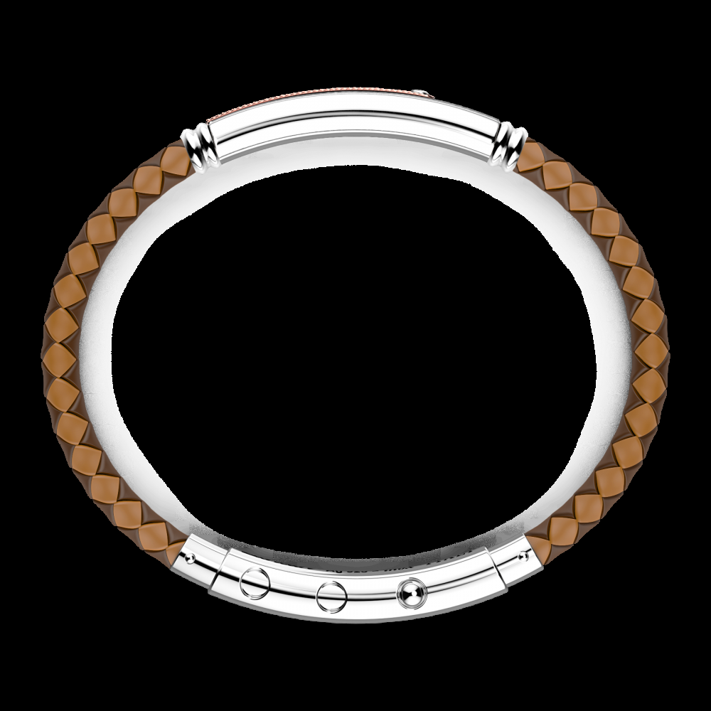 Zancan Bracciale Zancan in silicone nero con targa in argento e dettagli in oro rosa Hotsell