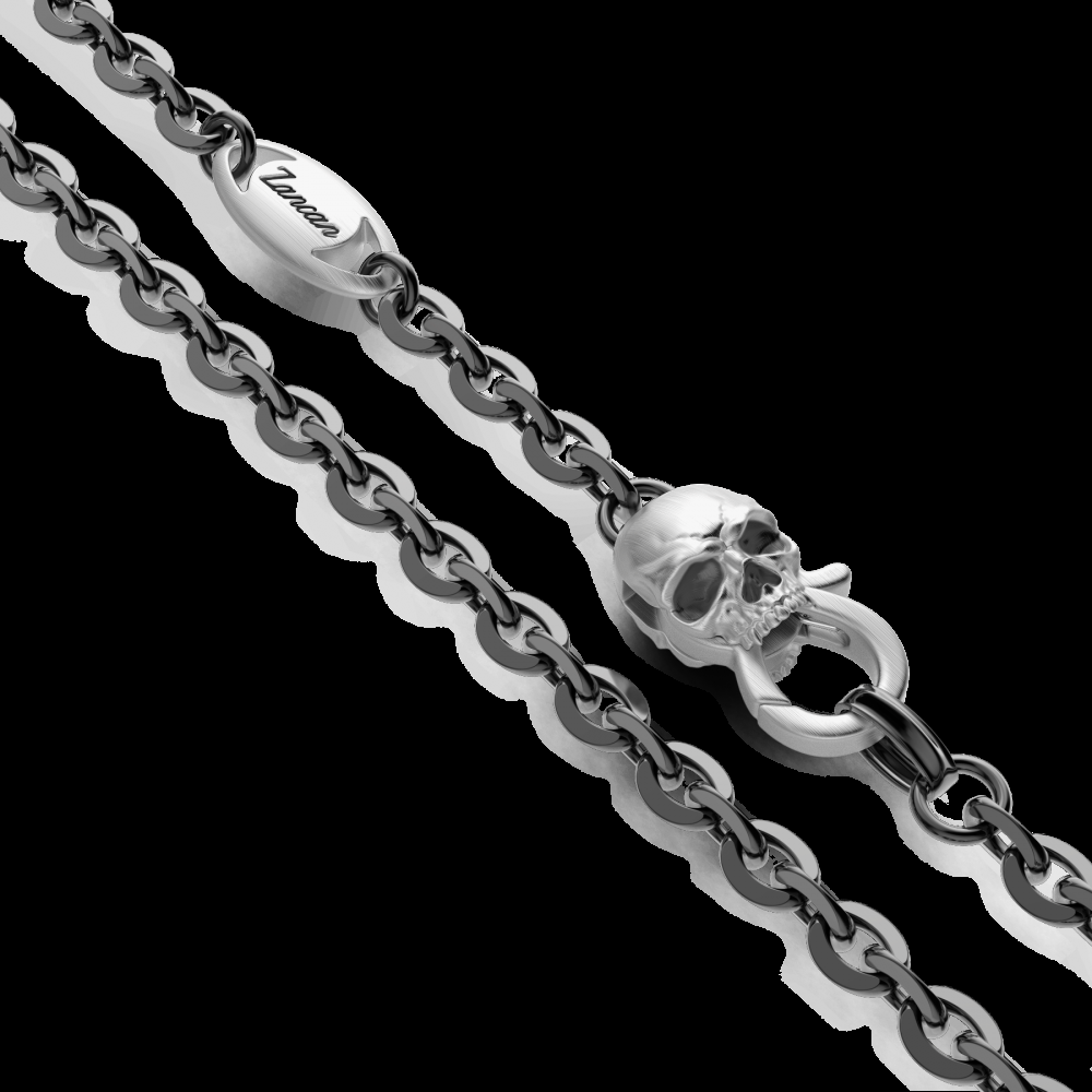 Zancan Collana Zancan in argento con pendente a teschio cowbloy Soddisfazione Garantita