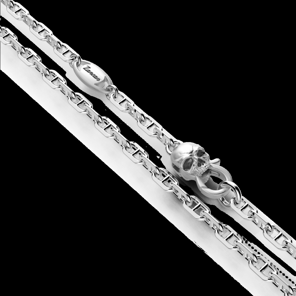 Zancan Collana Zancan in argento con pendente a teschio militare Consegna Veloce