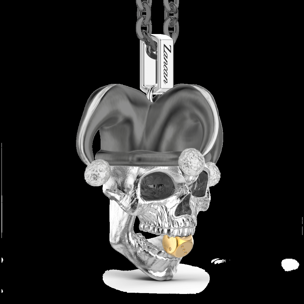 Zancan Collana Zancan in argento con pendente a teschio joker Bestseller