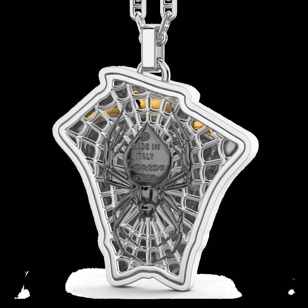 Zancan Collana Zancan in argento con pendente a carte da gioco Economico