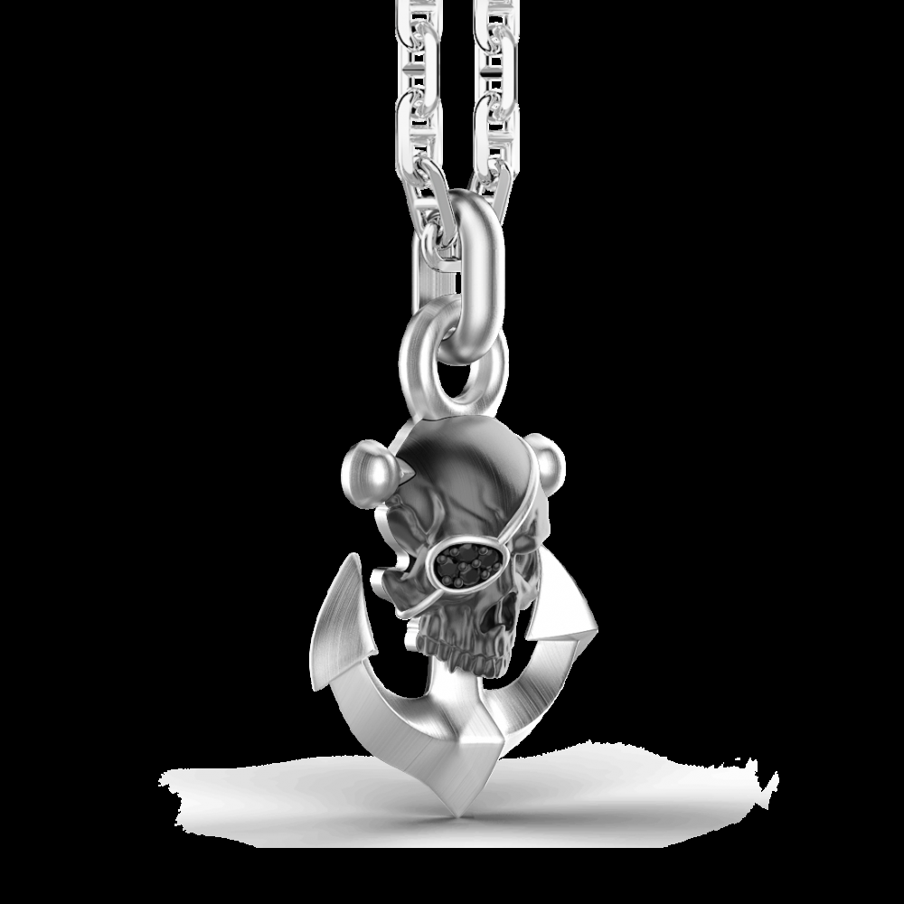 Zancan Collana Zancan in argento con pendente a teschio pirata Online