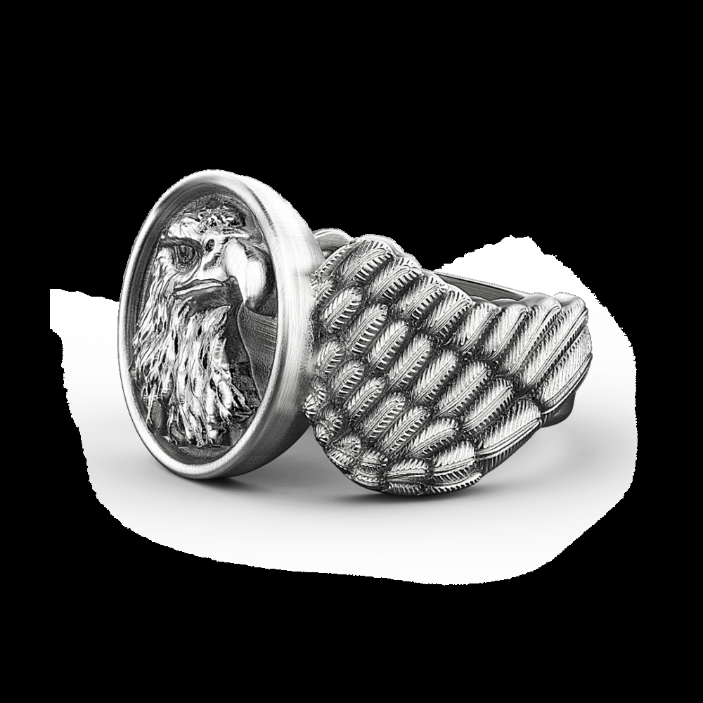 Zancan Anello Zancan aquila in argento con finitura vintage Enormi risparmi
