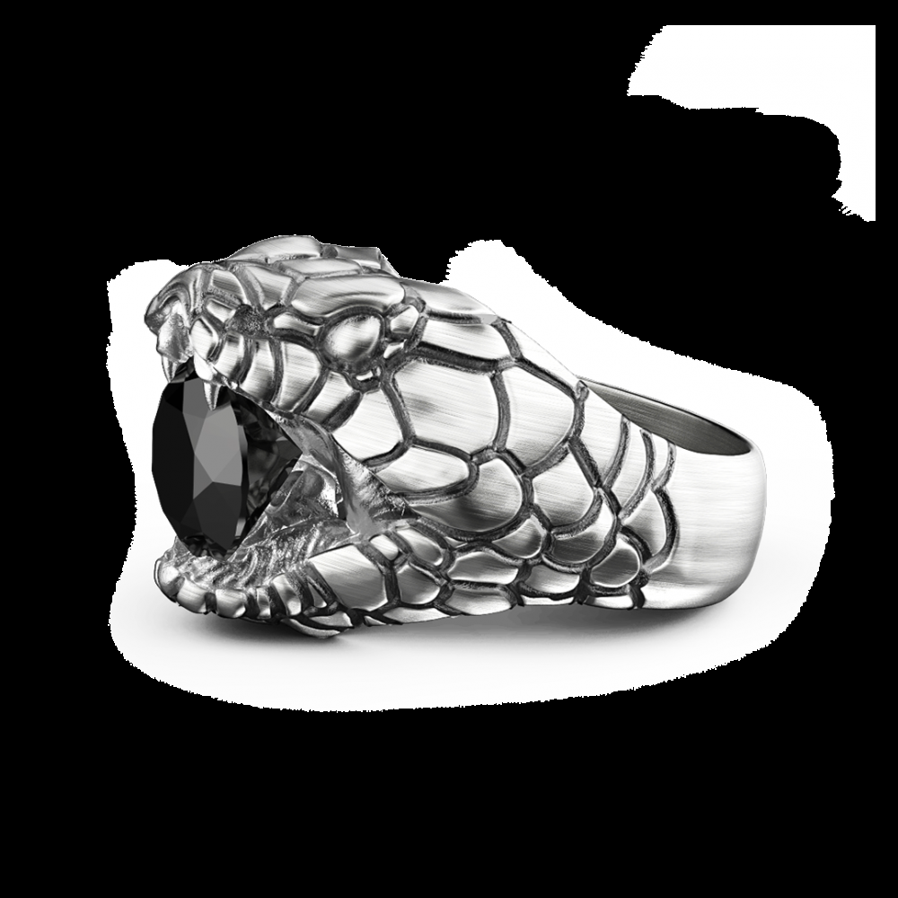 Zancan Anello Zancan cobra in argento con finitura vintage Fino al 50% di sconto