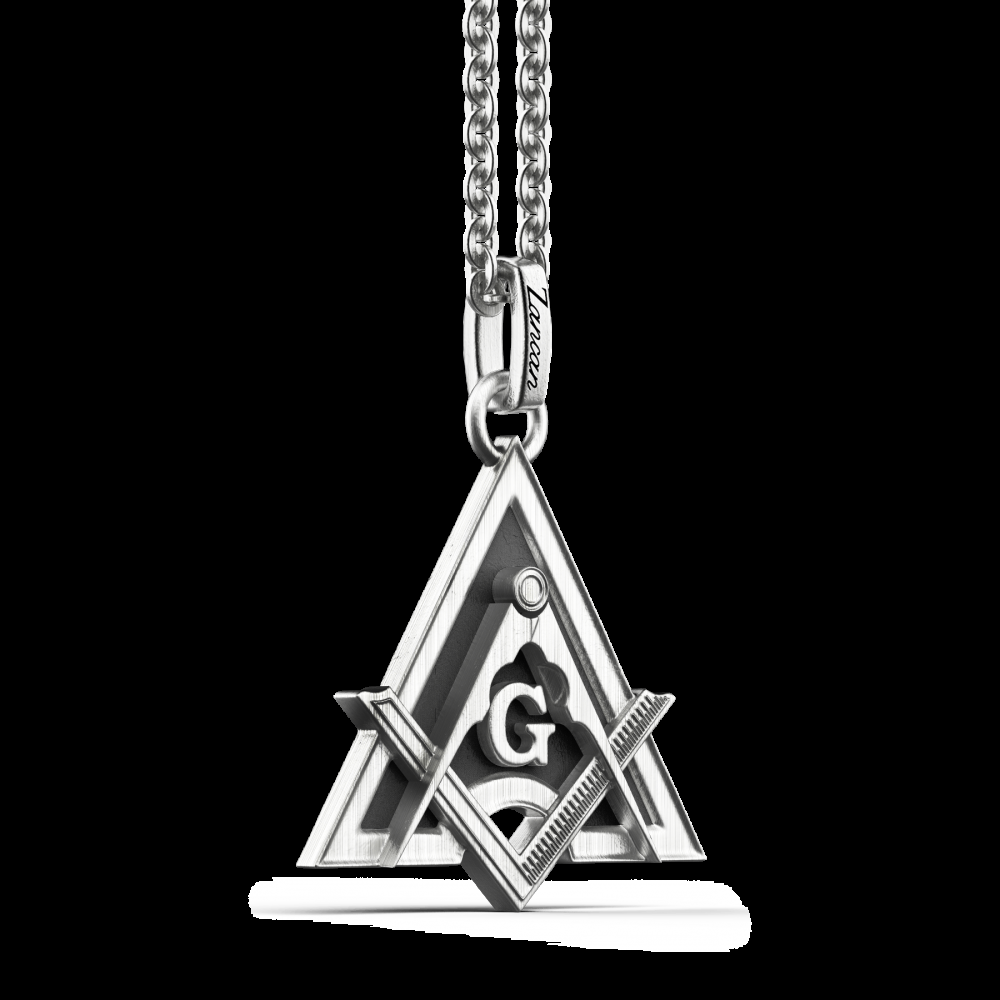 Zancan Collana Zancan in argento con pendente massonico Offerta speciale della fabbrica