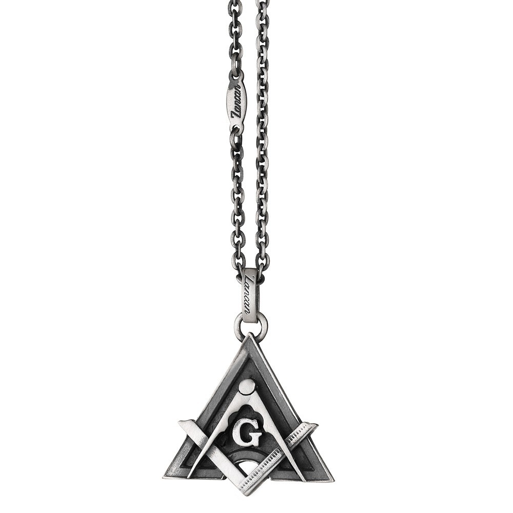 Zancan Collana Zancan in argento con pendente massonico Offerta speciale della fabbrica