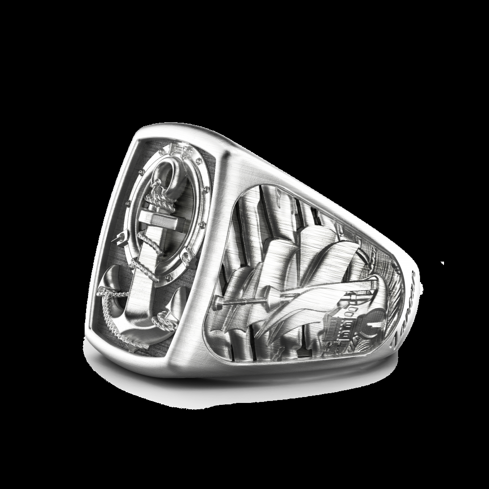 Zancan Anello Zancan in argento con ancora Promozione