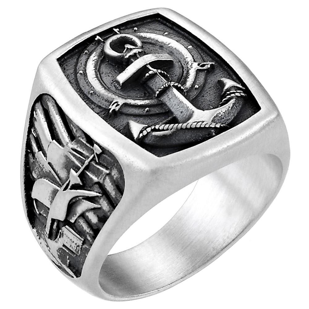 Zancan Anello Zancan in argento con ancora Promozione