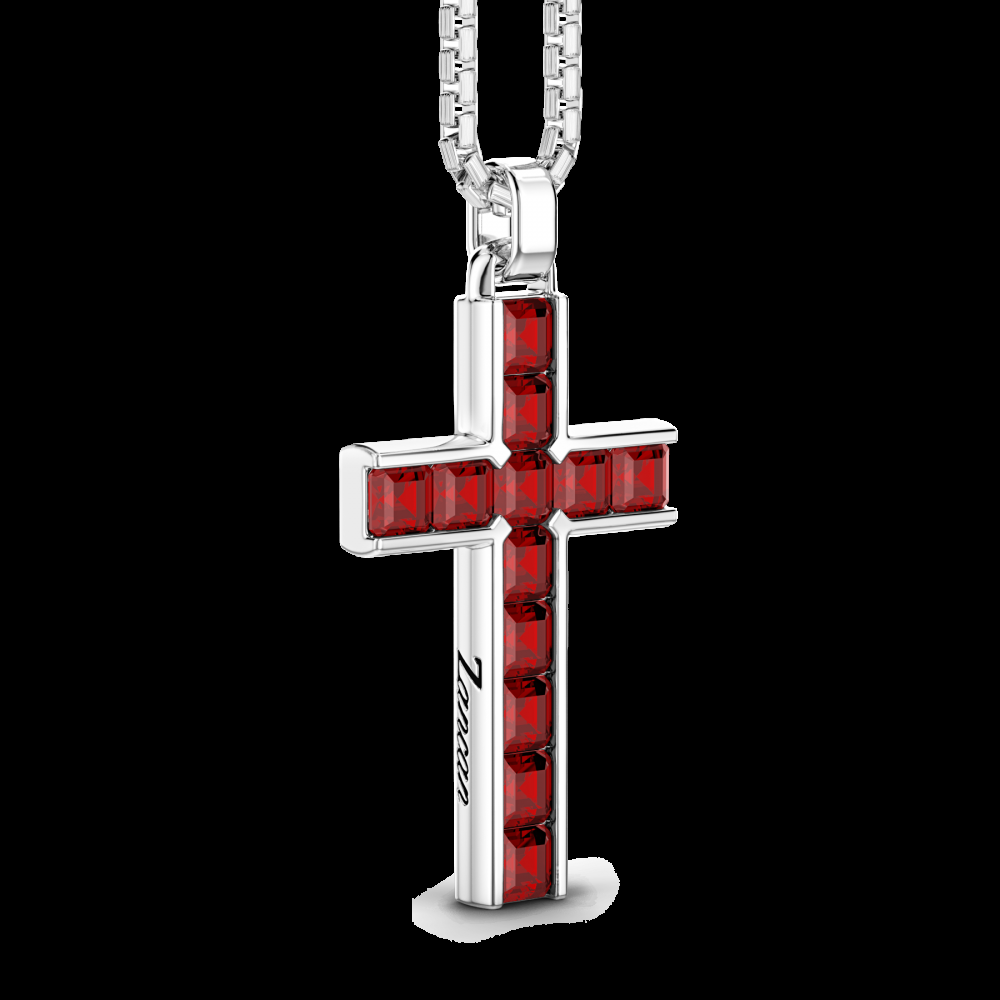 Zancan Collana Zancan in argento con pendente a croce e pietre naturali Prezzo Ridotto