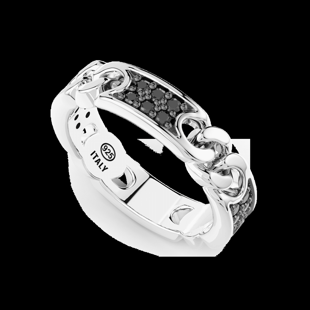 Zancan Anello Zancan in argento con groumette e pietre naturali Offerta