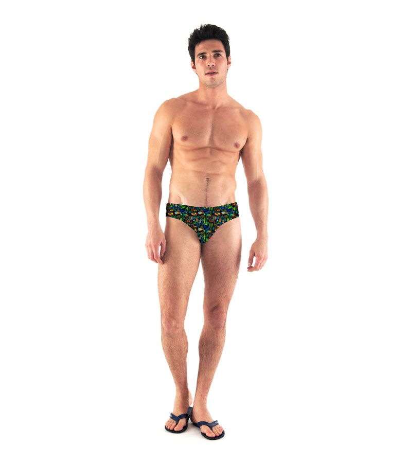 Zeybra SLIP UOMO PESCI CRAYON NERO In Vendita