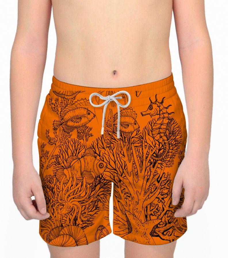 Zeybra COSTUME BAMBINO FLUO PRINT ORANGE FLUO Shopping Online