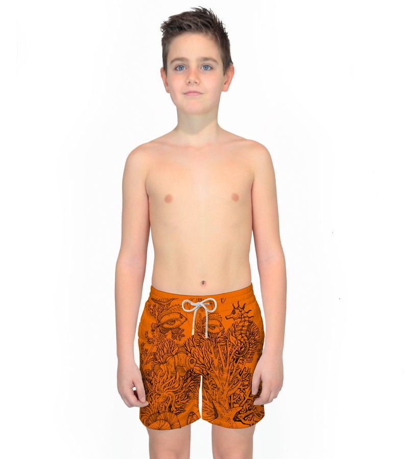 Zeybra COSTUME BAMBINO FLUO PRINT ORANGE FLUO Shopping Online
