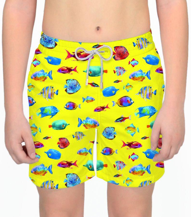 Zeybra COSTUME BAMBINO PESCI GIALLO FLUO Presa