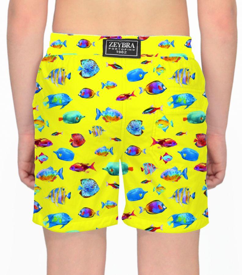 Zeybra COSTUME BAMBINO PESCI GIALLO FLUO Presa
