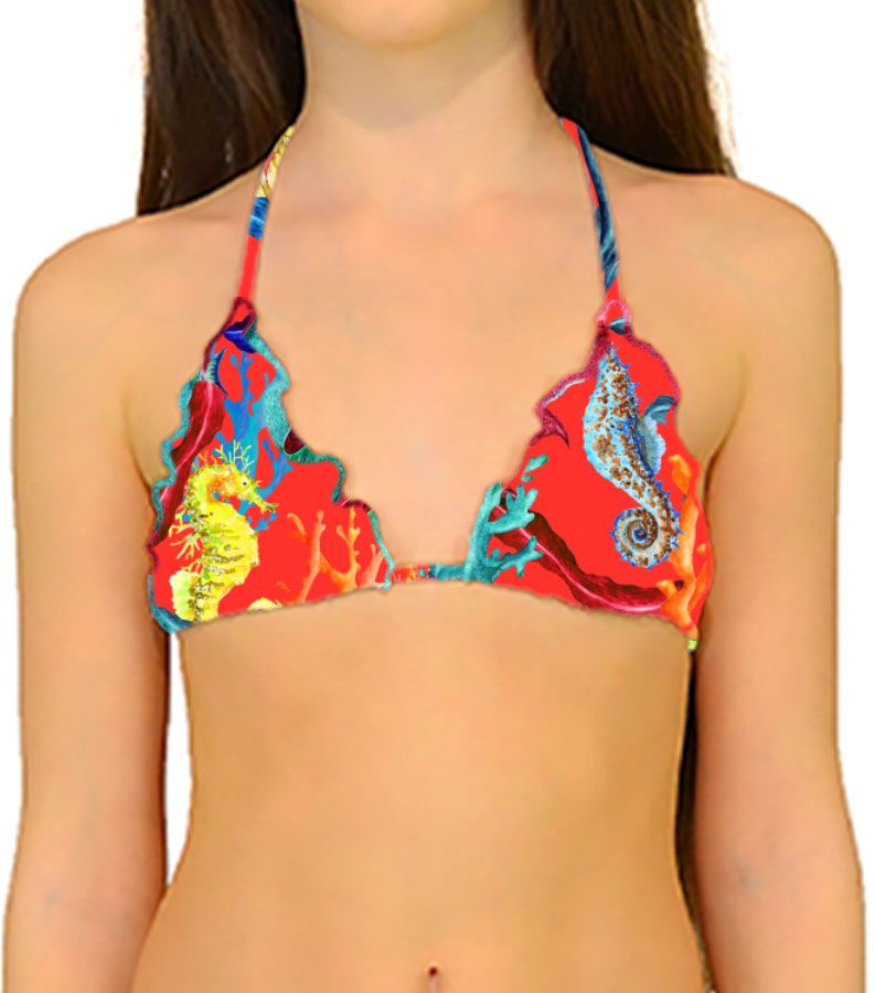 Zeybra TRIANGOLO BAMBINA REVERSIBILE CORALLI ORANGE In Saldo