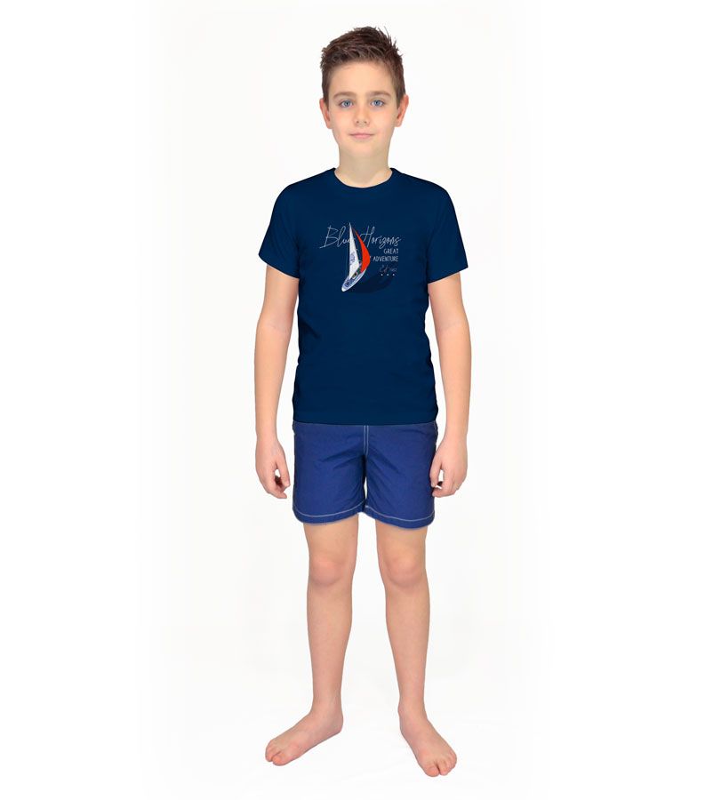 Zeybra T-SHIRT BAMBINO BLU Saldi