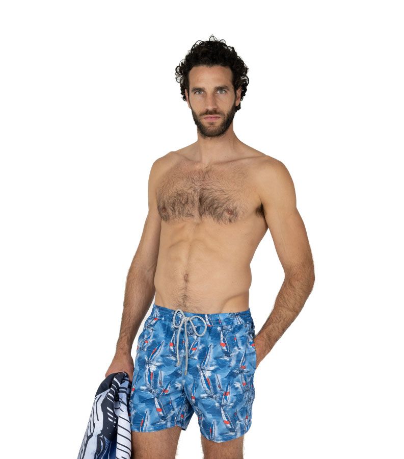 Zeybra COSTUME UOMO BARCHE A VELA RECYCLED Spedizione Gratuita