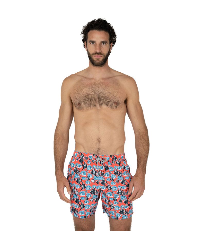 Zeybra COSTUME UOMO PESCI RECYCLED CORALLO FLUO Negozi Online