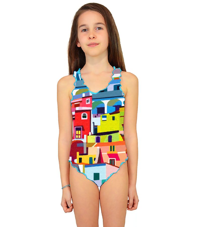 Zeybra COSTUME INTERO BAMBINA AMALFI GIALLO Outlet