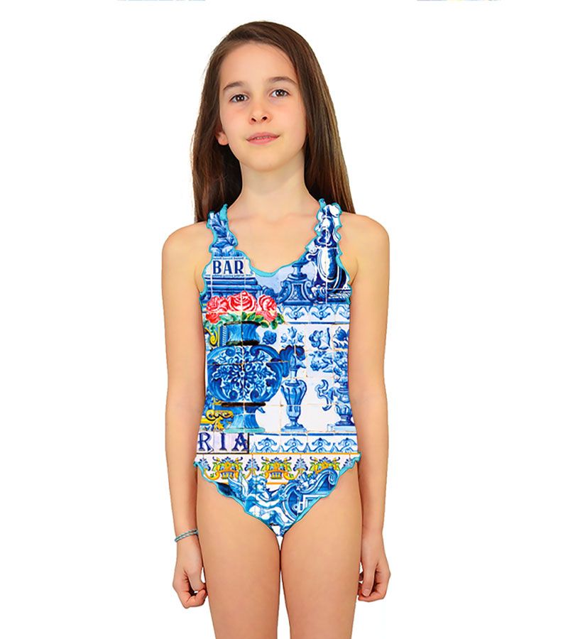 Zeybra COSTUME INTERO BAMBINA CERAMICA BIANCO Saldi