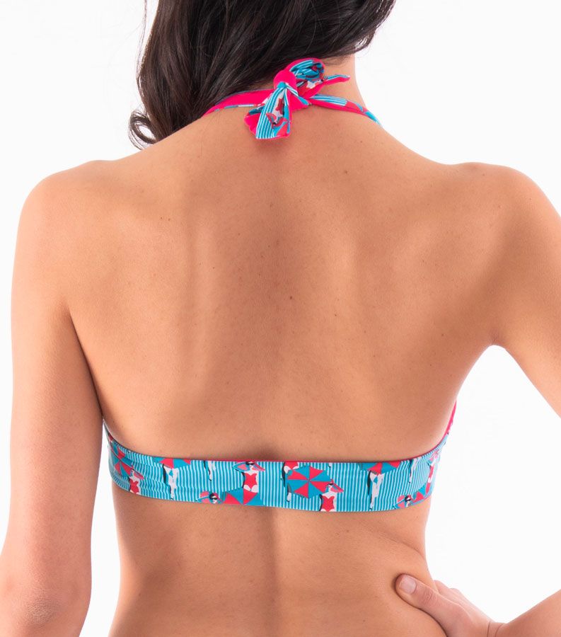 Zeybra TRIANGOLO DONNA VELA REVERSIBILE OMBRELLONI HAWAII Pezzi Unici