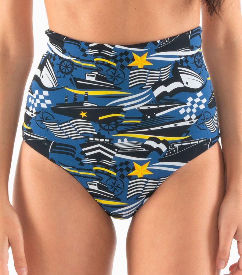 Zeybra SLIP VITA ALTA DONNA REVERSIBILE NAUTICO BLU Consegna Veloce