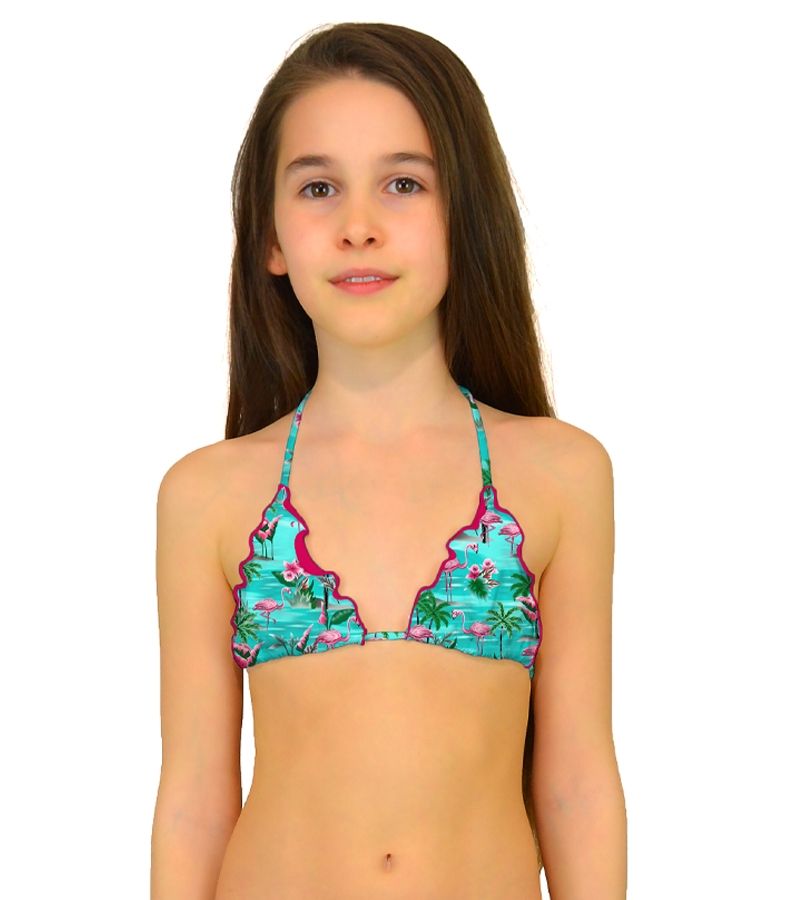 Zeybra TRIANGOLO BAMBINA ARRICCIATO FENICOTTERI ACQUA Esporta salva