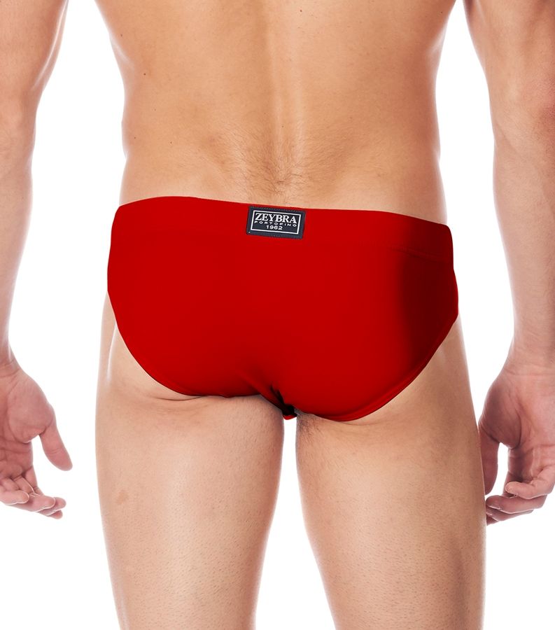 Zeybra SLIP ALTO UOMO TINTA UNITA RED RACE Moda