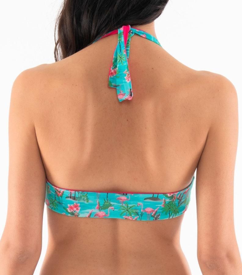 Zeybra TRIANGOLO DONNA VELA REVERSIBILE FENICOTTERI ACQUA Soddisfazione Garantita