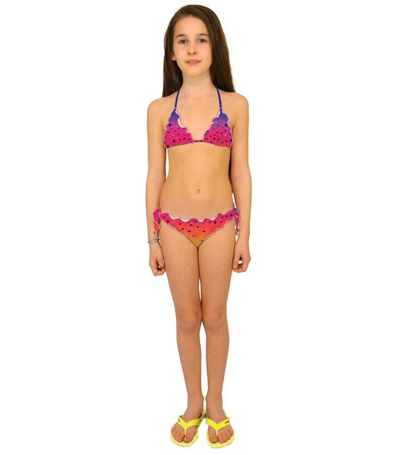 Zeybra TRIANGOLO BAMBINA PESCI SFUMATO CORALLO FLUO Affare Del Giorno