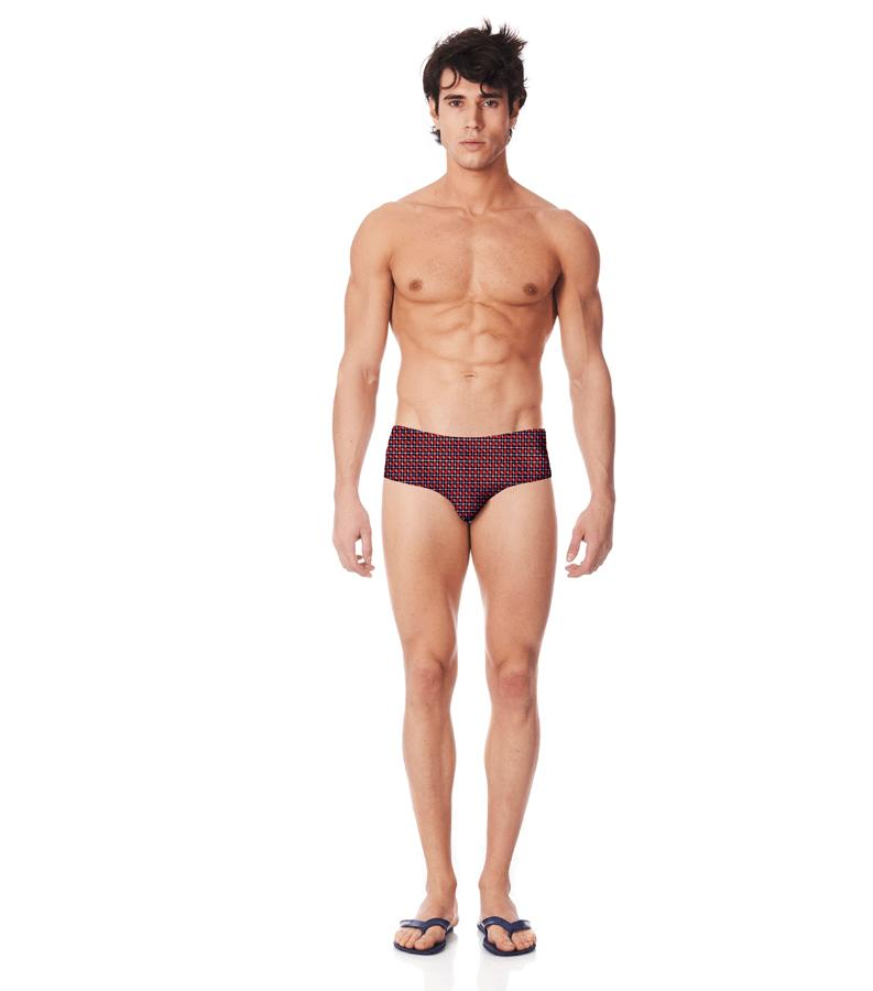 Zeybra SLIP UOMO GEOMETRICO RED RACE Novità