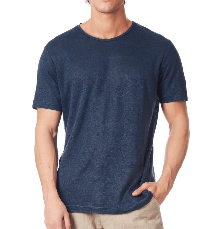 Zeybra T-SHIRT UOMO LINO BLU Saldi Di Fabbrica