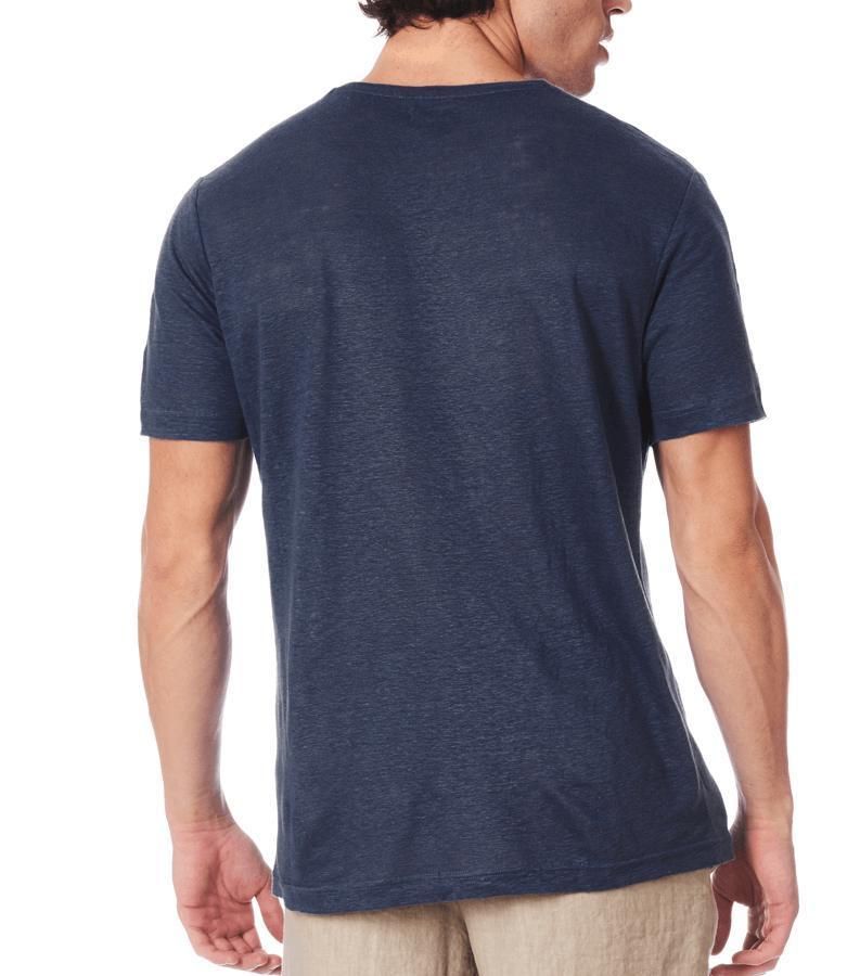 Zeybra T-SHIRT UOMO LINO BLU Saldi Di Fabbrica