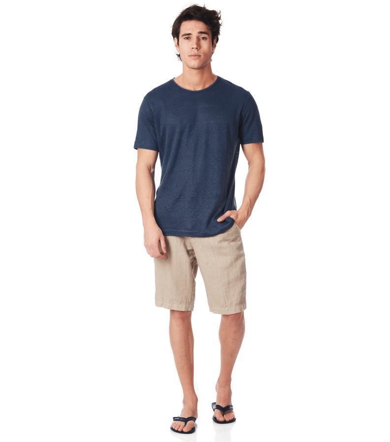 Zeybra T-SHIRT UOMO LINO BLU Saldi Di Fabbrica