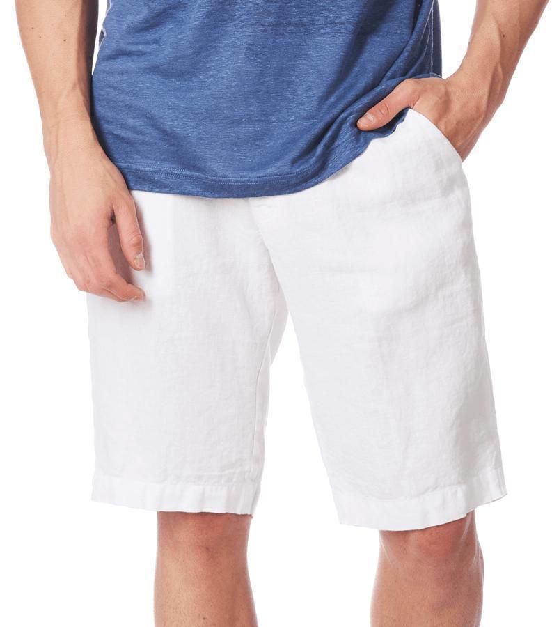 Zeybra BERMUDA UOMO LINO BIANCO Sostegno trimestrale